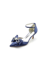 Ankle Strap Stiletto Heels with Bow