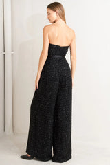 SPARK NOIR BLACK TWEED JUMPSUIT