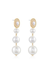 Graduating Pearl Dangle Earrings