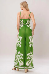 PALAZZO MUSE GREEN JUMPSUIT