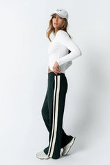 Avery Striped Pants in Green FINAL SALE
