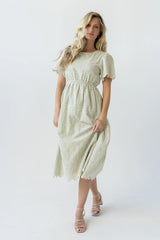 Scotty Embroidered Midi Dress