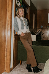 Amber Wide Leg Jeans in Brown FINAL SALE