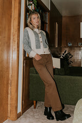 Amber Wide Leg Jeans in Brown FINAL SALE