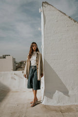 Micha Pleated Shorts in Denim