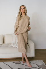 Lilly Cable Knit Skirt in Cream FINAL SALE