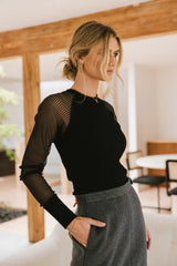 Camden Ribbed Top in Black FINAL SALE