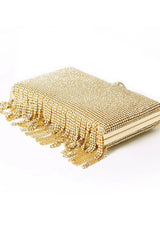 Tassels Golden Exquisite Square Party Handbag