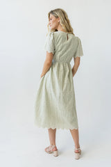 Scotty Embroidered Midi Dress
