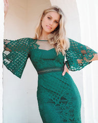 Reyna Dress Emerald