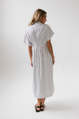 Collins Striped Maxi Dress in White