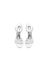 Open Toe Pearl Stiletto Heels