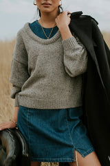 Fern Relaxed Sweater in Grey FINAL SALE