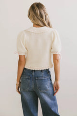 Penelope Ribbon Trim Cardigan FINAL SALE