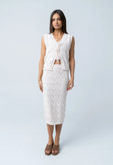 Joana Knit Skirt in Ivory
