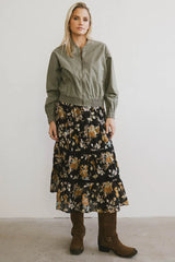 Cindie Tiered Midi Skirt FINAL SALE