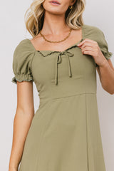 Maddox Midi Dress in Sage FINAL SALE