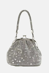 Womens All Over Rhinestones Evening Clutch Bags with Straps
