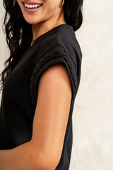 Tessa Knit Top in Black FINAL SALE