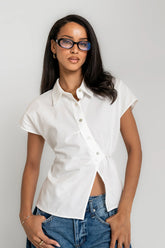 Torrey Asymmetrical Button Up