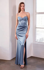 Liv Maxi Dress Corset Style Long Satin Dress