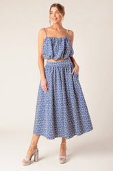 THE BEAUTY OF NOW TOP SKIRT SET CHAMBRAY