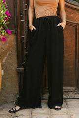 Tatum Woven Pants in Black FINAL SALE