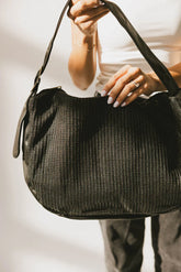 Toulouse Woven Tote in Black FINAL SALE