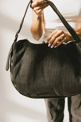 Toulouse Woven Tote in Black FINAL SALE