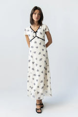 Neo Mesh Maxi Dress in Ivory