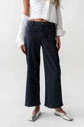 Ariana Striped Wide Leg Jeans