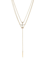 Layered Opal Lariat Necklace Set of 3