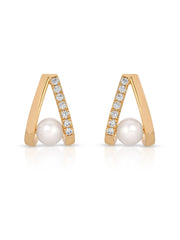 Pavé and Pearl Earrings