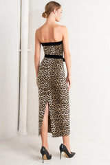 WILD ROMANCE LEOPARD KNIT MIDI DRESS FINAL SALE