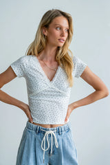 Liliana Floral Tee in Ivory