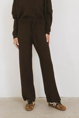 Jesse Waffle Knit Pants in Brown FINAL SALE