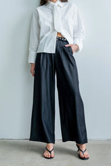 Joey Pleated Pants in Black