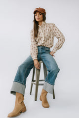 Fenna Cuffed Wide Leg Jeans