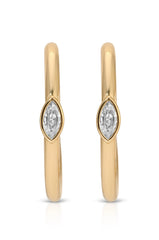 Large Marquise Crystal Hoops