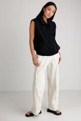 Rory Collared Vest in Black FINAL SALE