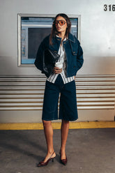 Alden Bermuda Shorts in Dark Wash
