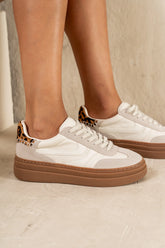 Steve Madden Dodge Platform Sneakers in Bone FINAL SALE