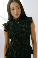 Rodney Smocked Blouse in Green FINAL SALE