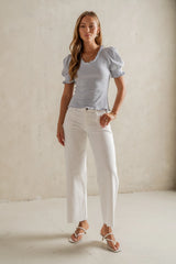 Violet Knit Top in Light Blue FINAL SALE
