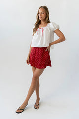 Claire Poplin Blouse in Off White