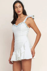 SWEETEST MOMENT WOVEN SKORT ROMPER
