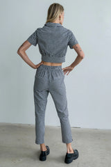 Madie Gingham Pants in Black