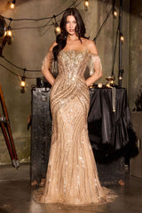 Maya Gown Fitted Dress With Fringe