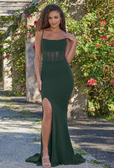 Naomi Corset Gown Emerald