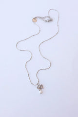 Jane Bow Pearl Necklace